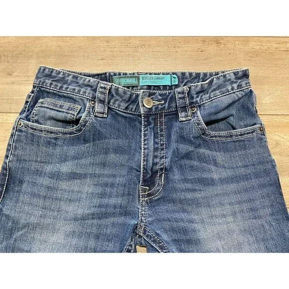 Rock & Roll Denim Men's 30x29 Revolver Straight Slim Cowboy Thick Stitch Jeans